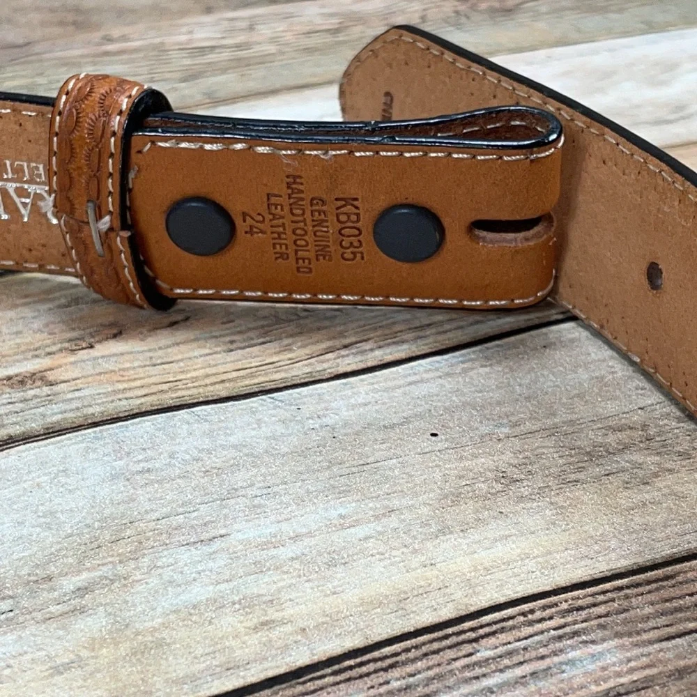 Ranger Belt Company Hand-tooled Belt Size 24 NWOT